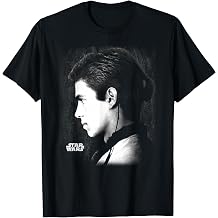 Star Wars Ep II Anakin Black & White Side Profile Portrait T-Shirt