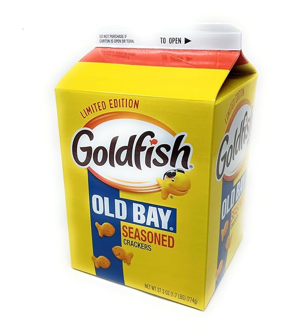 Pepperidge Farm Goldfish Crackers, Old Bay Seasoned, 27.3 Ounce Carton
