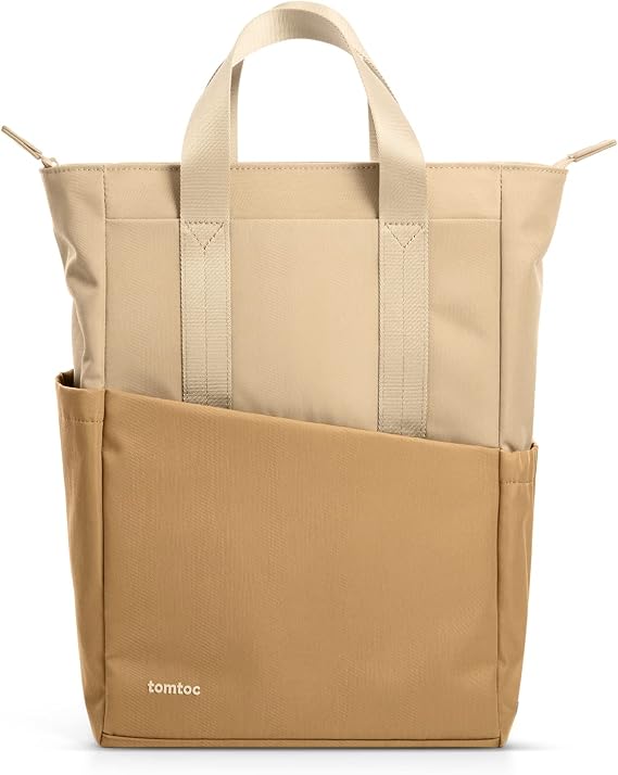 tomtoc 14’’ Dizüstü Bilgisayar Sırt Çantası, 14’’ MacBook Pro için Laptop Bölmeli, İş, Seyahat, Okul ve Üniversite Kullanımı için 12L Hafif ve Şık Tote Sırt Çantası