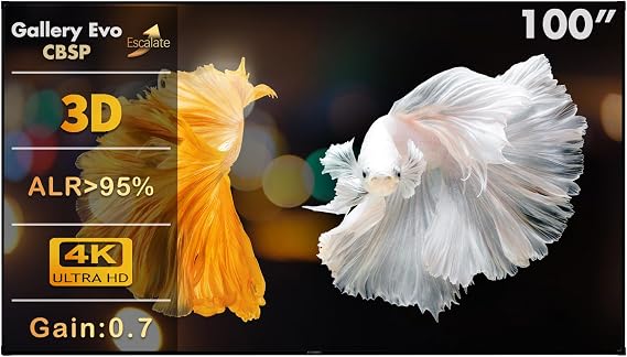 Gallery EVO Projector Screen 100" CLR CBSP Fixed Frame for UST Projectors