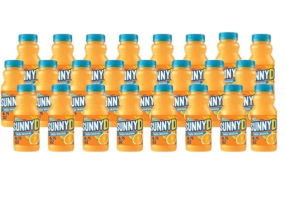 SunnyD Tangy Original Orange Flavored Citrus Punch 6.75 Fl oz 24 pack by Qualitatt