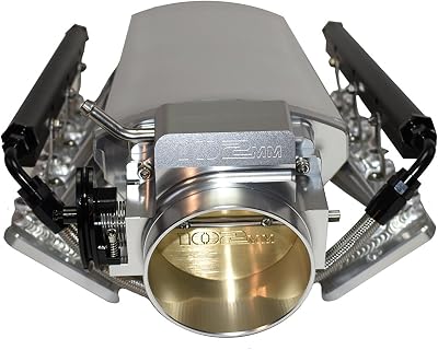 A-Team Performance Sheet Metal LS Swap Upper Intake Manifold - Silver, 102mm EFI Throttle Body, 15° Opening - TIG-Welded T6061 Aluminum - Compatible with Chevrolet, GMC & Pontiac LS1LS2LS6