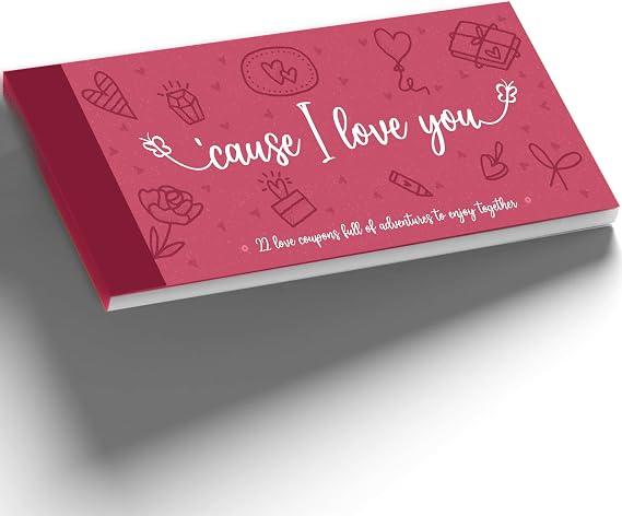 PACKLIST Romantic Couples Coupon Book - 22 Love Vouchers, 6 Blank DIY Cards - Fun Date Night Ideas, 1st Paper Anniversary, Valentines Day, Birthday & Stocking Stuffer Gift for Him, Her, Husband, Wife