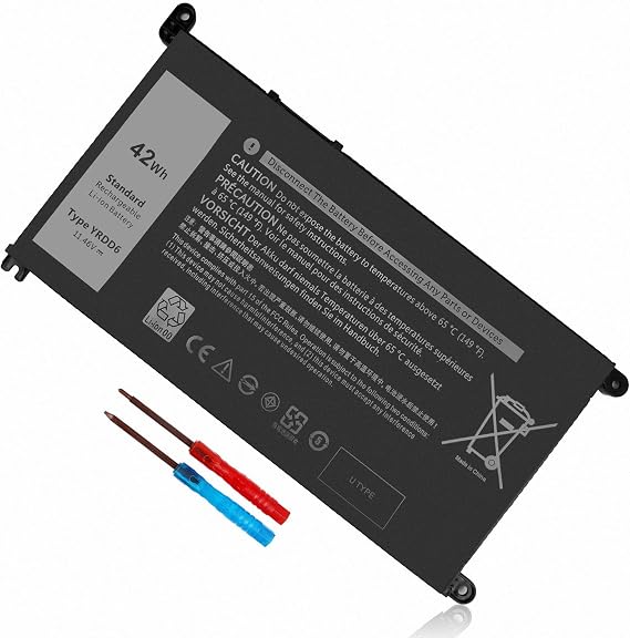 42Wh YRDD6 Battery Replacement for Dell Inspiron 15 3000 Series 3583 3593 3582 3501 Inspiron 15 5000 Series 5584 5585 5593 5594 5598 14 3493 5481 5493 2in1 Vostro 5481 1VX1H VM732 P75F P93G