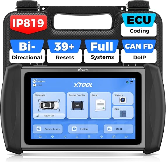 XTOOL InPlus IP819 Auto Diagnostic Scan Tool Upgraded Version IP616 Bi-Directional Scanner & More Services ECU Coding Key Programming Crankshaft Learning CAN FD 3 Year Update