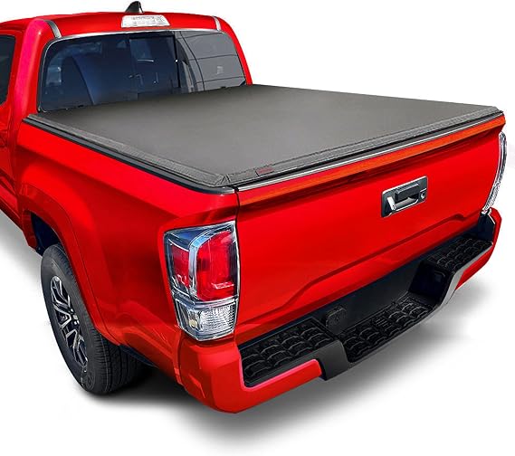 MaxMate Soft Quad-fold Truck Bed Tonneau Cover Compatible with 2005-2015 Toyota Tacoma | 6' (74") Bed | TCT484031