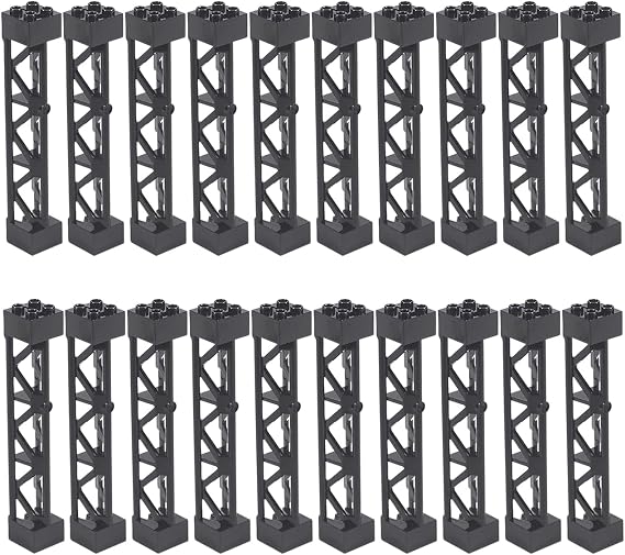 City Train Track Building Block Accessories, Train Track Accessories and Railway Track Expansion are Compatible with All Major Brands (20PCS Four Corner Bracket)