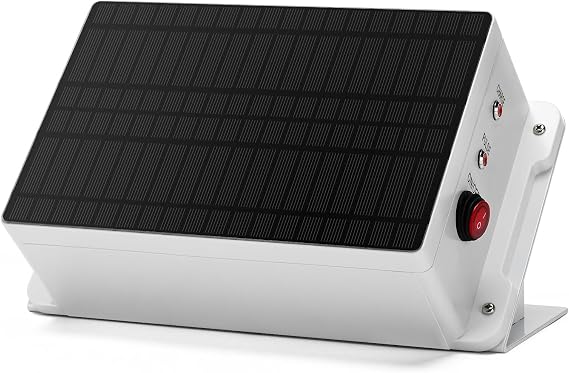 Solar Fence Charger - Briidea Solar Electric Fence Energizer for Up to 5.6 Miles, 0.2 Joule Output, IP66 Waterproof for Livestock, Gardens, Poultry & Predator Control, Easy to Install