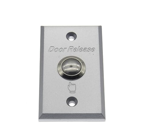 NO/COM Push Exit Release Button Switch Aluminum Alloy Panel for Hollow Door Access Control Systems Home Secuirty