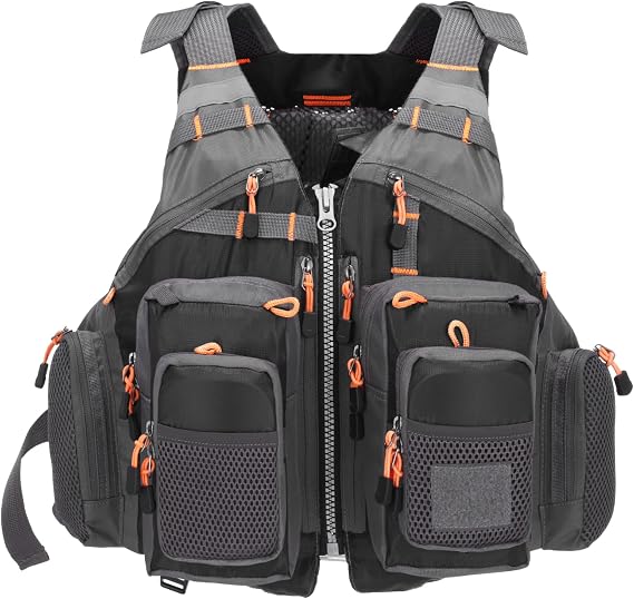 Lixada Fly Fishing Vest Fishing Jacket Breathable Polyester Mesh Design Fishing Vest