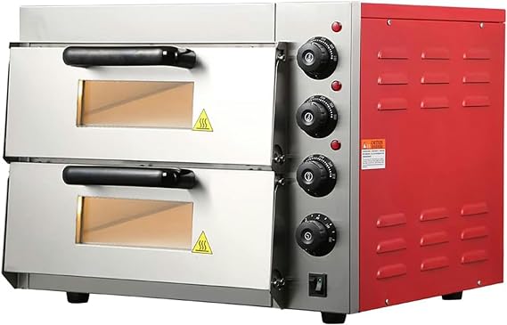 Commercial Large Capacity Double Layer Pizza Oven, Multifunctional Bakery and Egg Tart Oven Electrical Equipment, Perfect for Restaurant Kitchen Pizza Pretzel Baking