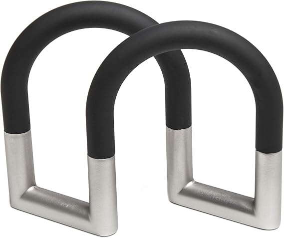 Umbra Swivel Napkin Holder, Sturdy Anti-Slip Swivel, Black/Nickel | Metal, spring mechanism, adjustable arms, space saving storage, modern design, easy to use, recycled plastic