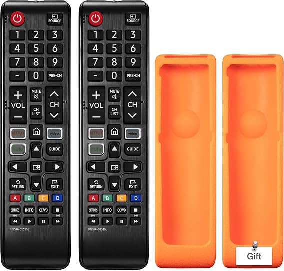 (2 Pack) BN59-01315J Remote Replacement for Samsung TV Remote, Compatible with Samsung Smart TVs 2021-2023 4K 8K Ultra HD, Neo QLED, The Frame & Crystal UHD Series, with 3 Shortcut Buttons