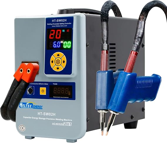 Industry Spot Welder & Milliohm Meter, 42 KW 7000A Capacitor Energy Storage Pulse Welding Machine, Copper Aluminum to Nickel Spot Welder for 18650, LiFePO4 and Copper Aluminum Nickel Metal Welding