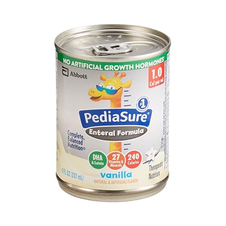 PediaSure Vanilla Standard Tube Feeding Formula, 8 oz. Can, Abbott Nutrition 67401, 1 Count