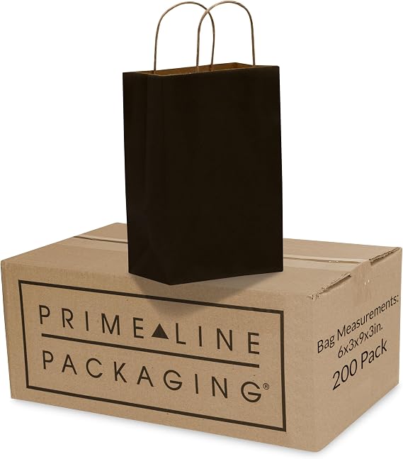 Prime Line Packaging Retail Bags for Small Business, 6x3x9 Inch, 100 Pack