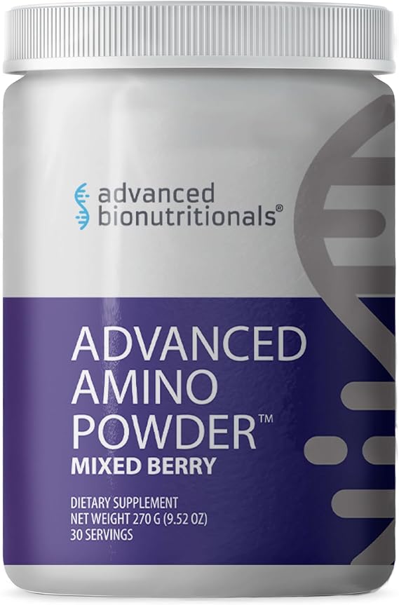 Advanced Bionutritionals Advanced Amino Powder, Amino Acid Supplement, Build Muscle, Post Workout Recovery, Energy,Non-GMO, Gluten Free, Dairy Free, Vegan 30 Servings