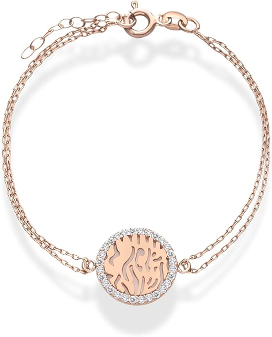 Shema Israel Bracelet Sterling Silver 925 CZ Hebrew Prayer Jewish Women