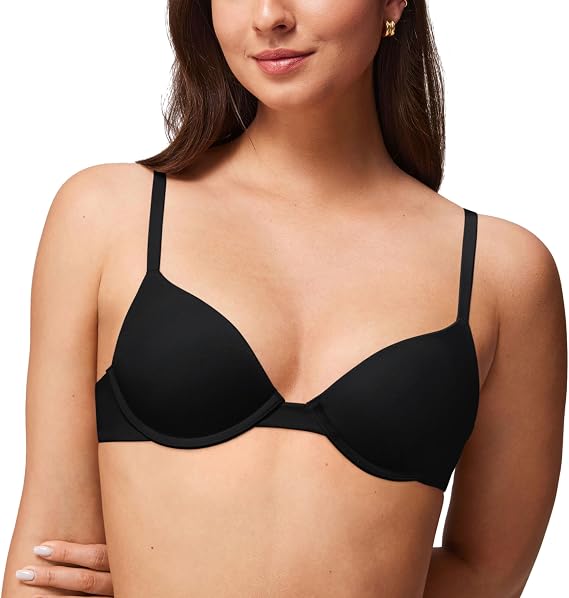 Women's Push Up Seamless Bra Small Breasts with Underwire T-Shirt Bra Deep Back