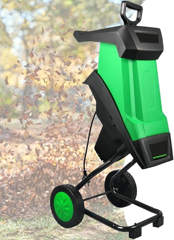 2400w Electric Wood Chipper, Garden Tree Branch Crusher Machine, With 50l Collection Bag,1.54-Inch Cutting Diameter Leaf Mulcher, For Lawn, Garden