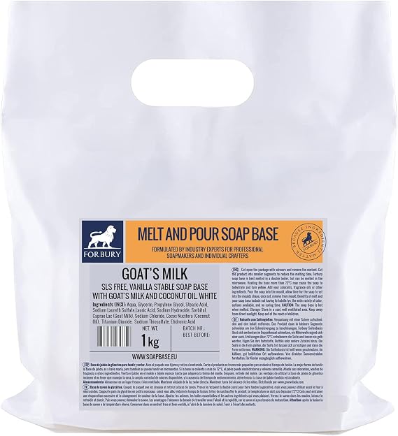1kg Goat''s Milk Soap Base. Opaque elt and pour glycerine soap base