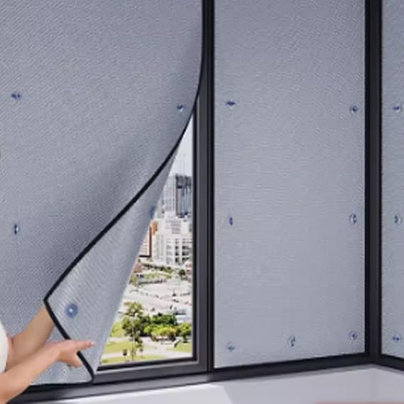 Sunshade and Thermal Insulation Window Film,Balcony Sun Protection Glass Film,Total Blackout Reflective Film,Privacy Window Tint Film,Removable,for Office,Home,Bathroom (40x50cm/16x20in)
