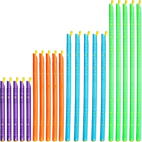 20PCS Reusable Magic Bag Sealer Slide Sticks 4 Colors 4 Sizes