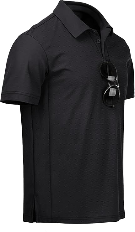 NIASHOT Men's Polo Shirts Tactical Short Sleeve Golf T-Shirt Athletic Collared Summer Shirts