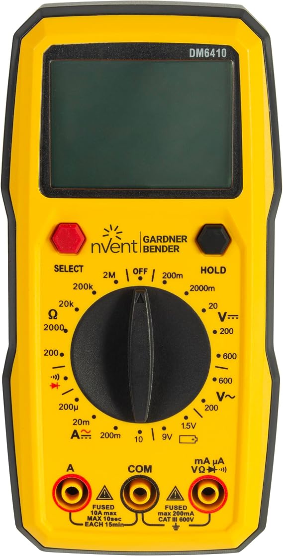 Sperry Instruments DM6410 8 Function Digital Multimeter, Yellow