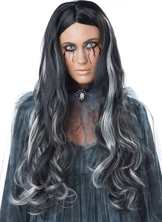 California Costumes, Bloody Mary Wig, Black & Gray