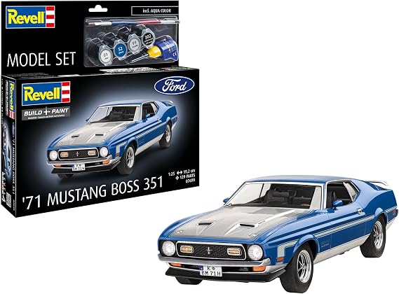 Revell, M.Set 71 Ford Mustang Boss 351, Oyuncak