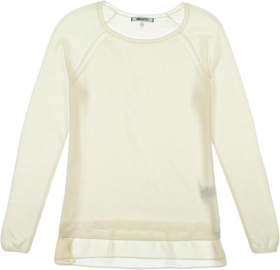 DKNY Jeans Womens Layered Look Long Sleeve Sweater