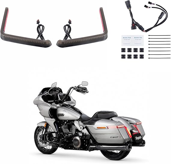 Advanblack 2024 RG Saddlebag Light Hyper LED Light w/Sequential Red Turn Signal Saddlebags Lights For 2023.5-later CVO & '24-'25 Harley Touring FLTRX Street Glide CVO Road Glide ST