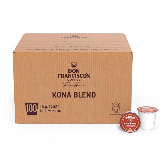 Don Francisco's Kona Blend Single Serve Coffee Pods, Medium Roast, 100ct
