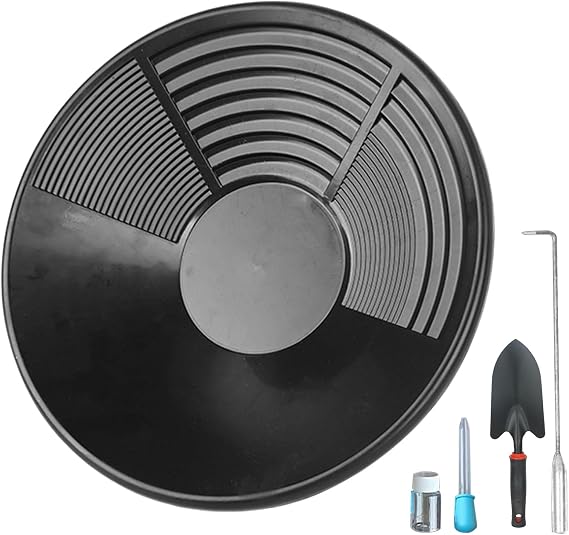 Gold Panning Pan - Manual Complete Sifting Equipment,Gold Pan Kit | for Beginners Enthusiasts Hobbyists Outdoor River Stream Beach Wilderness Exploration