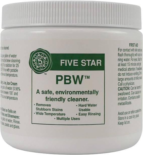 Five Star PBW - 1 lbs - Non-Caustic Alkaline Cleaner, White - pbw1