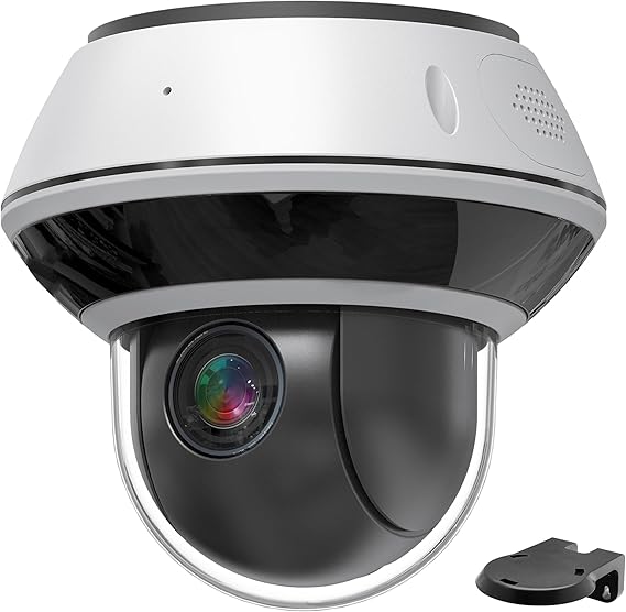 4K 8MP Mini PTZ Dome PoE IP Camera Outdoor Pan Tilt 5X Optical Zoom, 2.7-13.5mm Motorized Varifocal Lens, H.265, Ceiling/Wall Mounting, Compatible with Uniview NVR, NDAA, Black