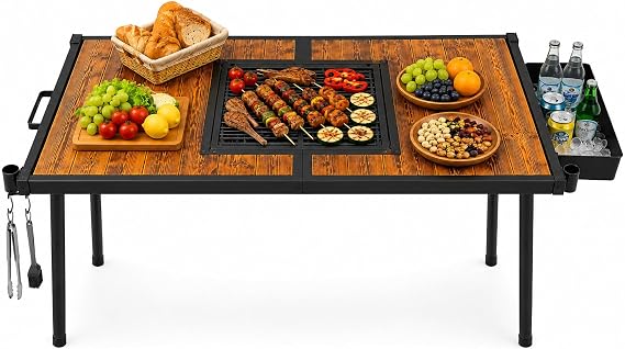 Katlanabilir piknik masası, taşınabilir mangal masası, balkon-mutfak masası