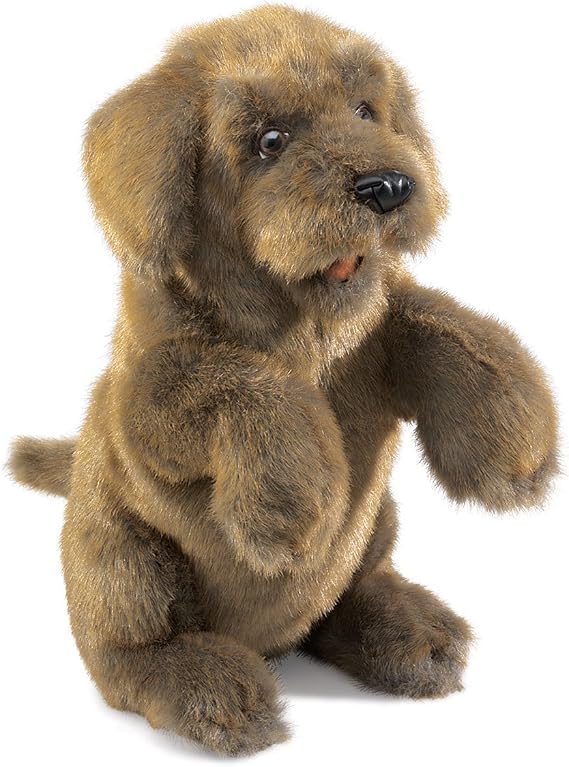 Folkmanis Sitting Dog Hand Puppet, Brown