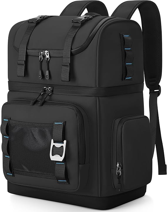 Insulated Cooler Backpack, 26L Large Double-Layer Cool Bag Rucksack