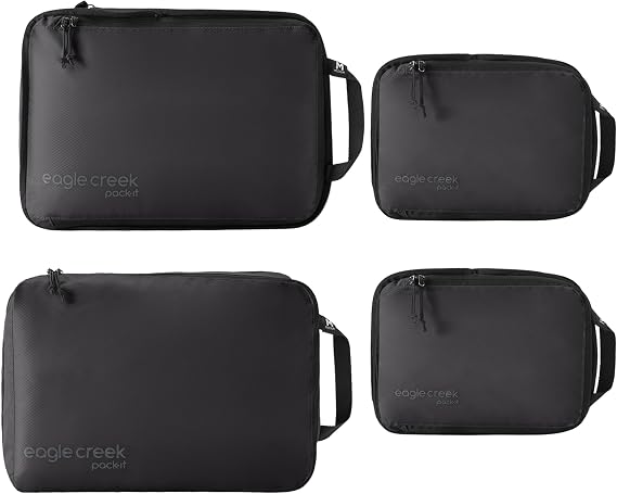 Eagle Creek Pack-It Isolate Carry-On Set, Black | Compact Compression Cube Set for Optimizing Luggage Space, Convenient Top Handle, Internal Storage Divider, Water-Resistant