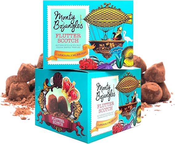 Monty Bojangles Flutter Scotch Cocoa Dusted Truffles, 150g Gift Boxes (Choose from 9 flavours)