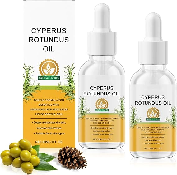 Cyperus Rotundus Oil,Natural Ingredients Cyperus Oil,Cyprus Rotundus Oil,Multi-purpose Body Hair Reduction Oil Gentle & Effective Moisturizing & Soothing for All Skin Types(30ml)