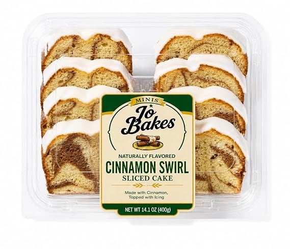Cinnamon Swirl Pound Cake 8 Count Bakery Style Treats JO BAKES