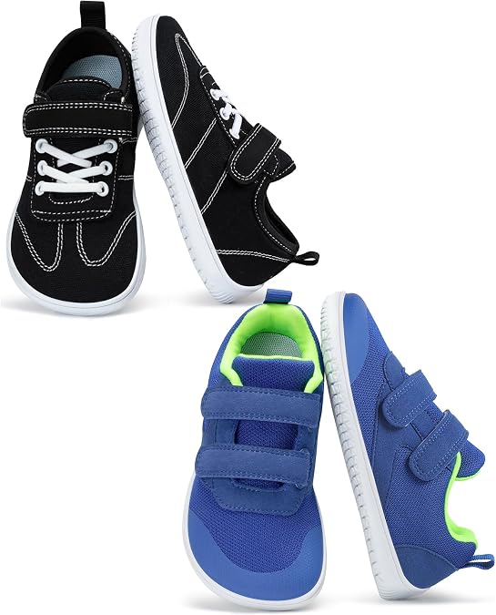 LEDINEY Kids Wide Toe Barefoot Shoes