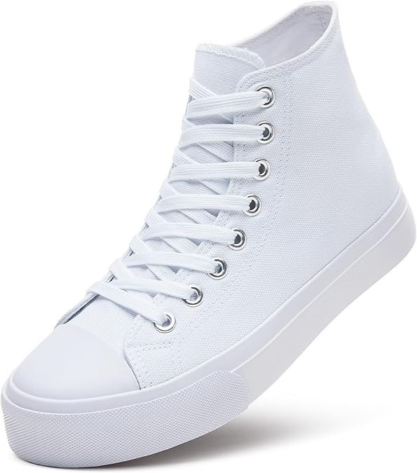 ZGR Womens High Top Canvas Sneakers,Lace-up Casual Tennis Walking Shoes