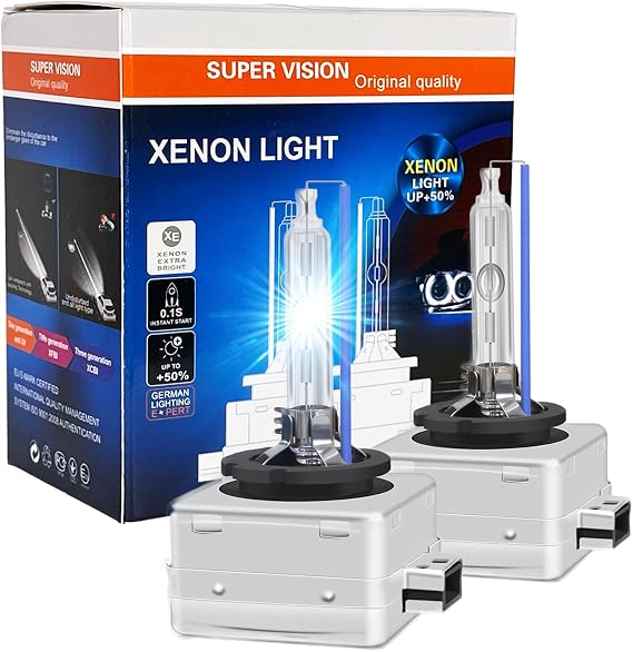 SOCAL-LED LIGHTING D1S 35W Xenon HID Headlight Bulbs - 10000K Deep Blue - 66144 66140 85140 85415 OEM High Low Beam Direct Replacement - pack of 2