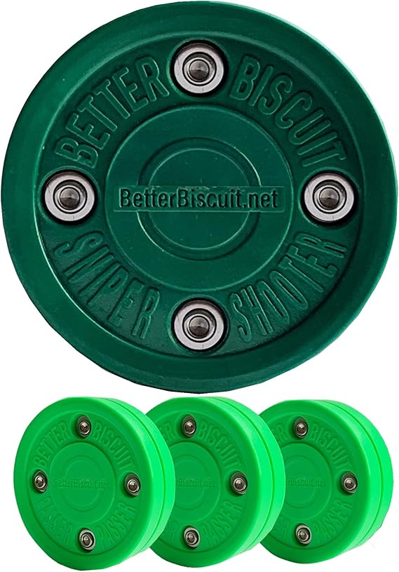 Better Biscuit 4 Pack - 3 Passer and 1 Shooter, Green/Dark Green