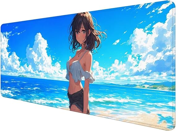 Mouse Pad Large 1200x600x3mm Gaming Mouse Pad Sexy Girls Mouse Pad Extra Large Gaming Mouse Pad Thick Non-Slip Mouse Pad Blue Oversized Large Large Keyboard Pad Rubber Bottom Desktop Protector for