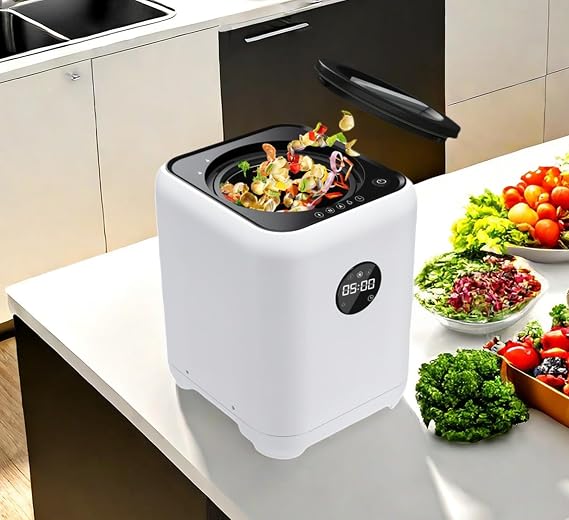 Electric Compost Bin for Kitchen Indoor, 3L Countertop Electric Composter with 3 Models/2 Detachable Carbon Filter/Auto Cleaning, Odorless Intelligent Fertilizer Food Recycler Compost Machine